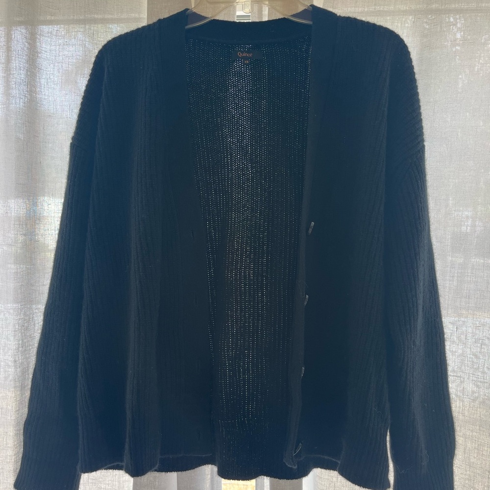 100% cashmere oversized boyfriend cardigan